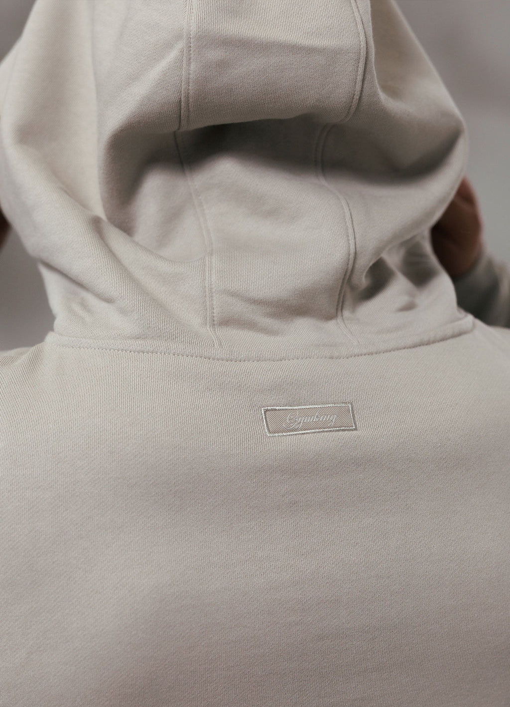 Gym King Script Relaxed Fit Full Zip Hoodie - Light Sand
