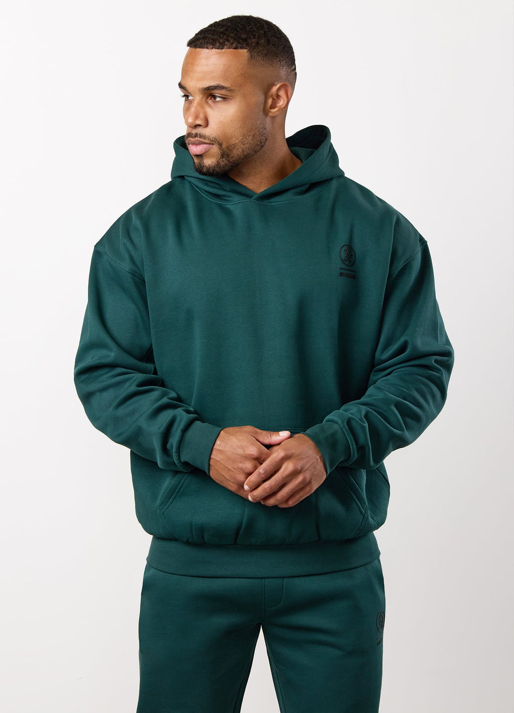 Gym King Aventus Fleece Hoodie - Deep Forest Green