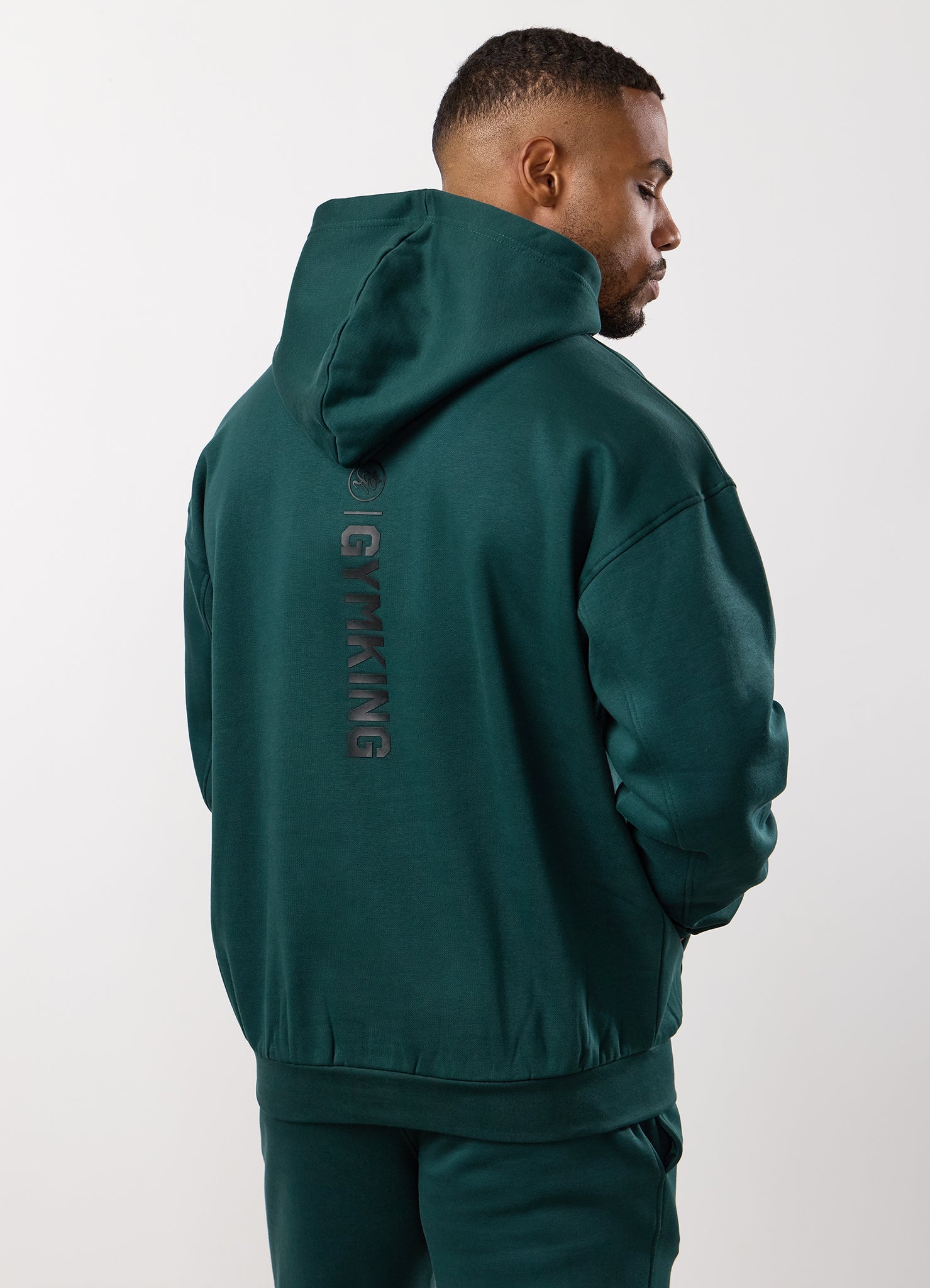 Gym King Aventus Fleece Hoodie - Deep Forest Green
