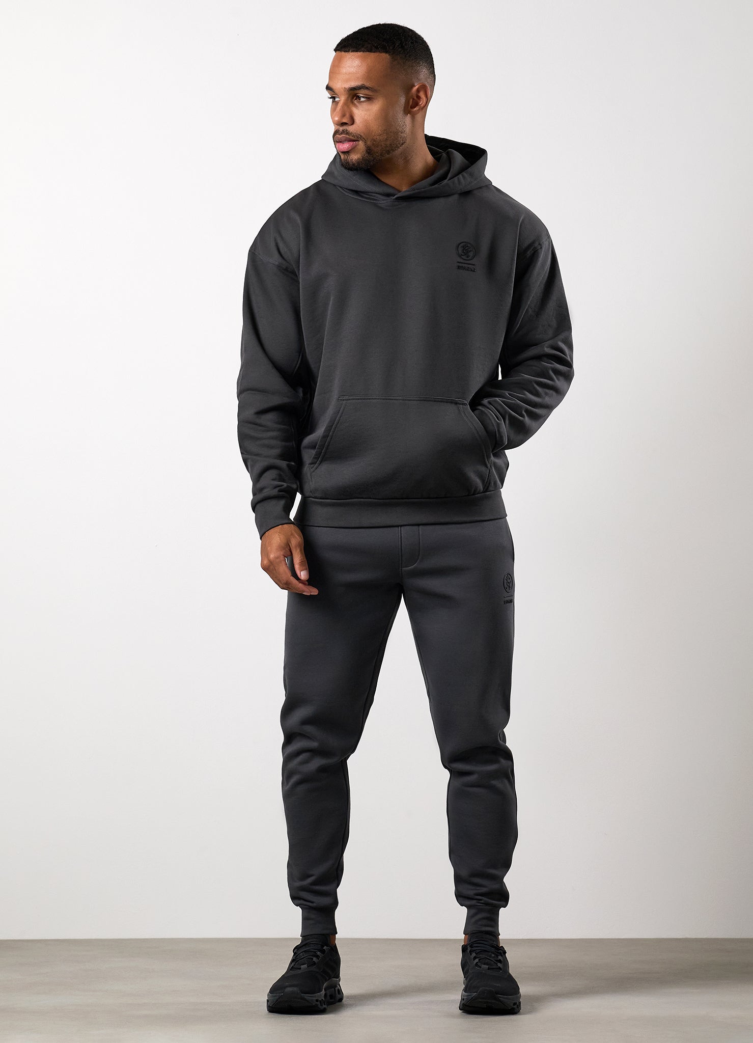 Gym King Aventus Fleece Hoodie - Dark Pewter