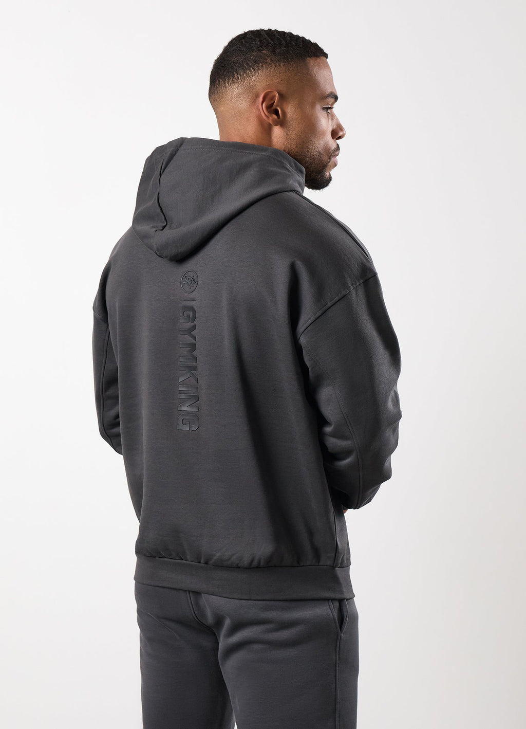 Gym King Aventus Fleece Hoodie - Dark Pewter