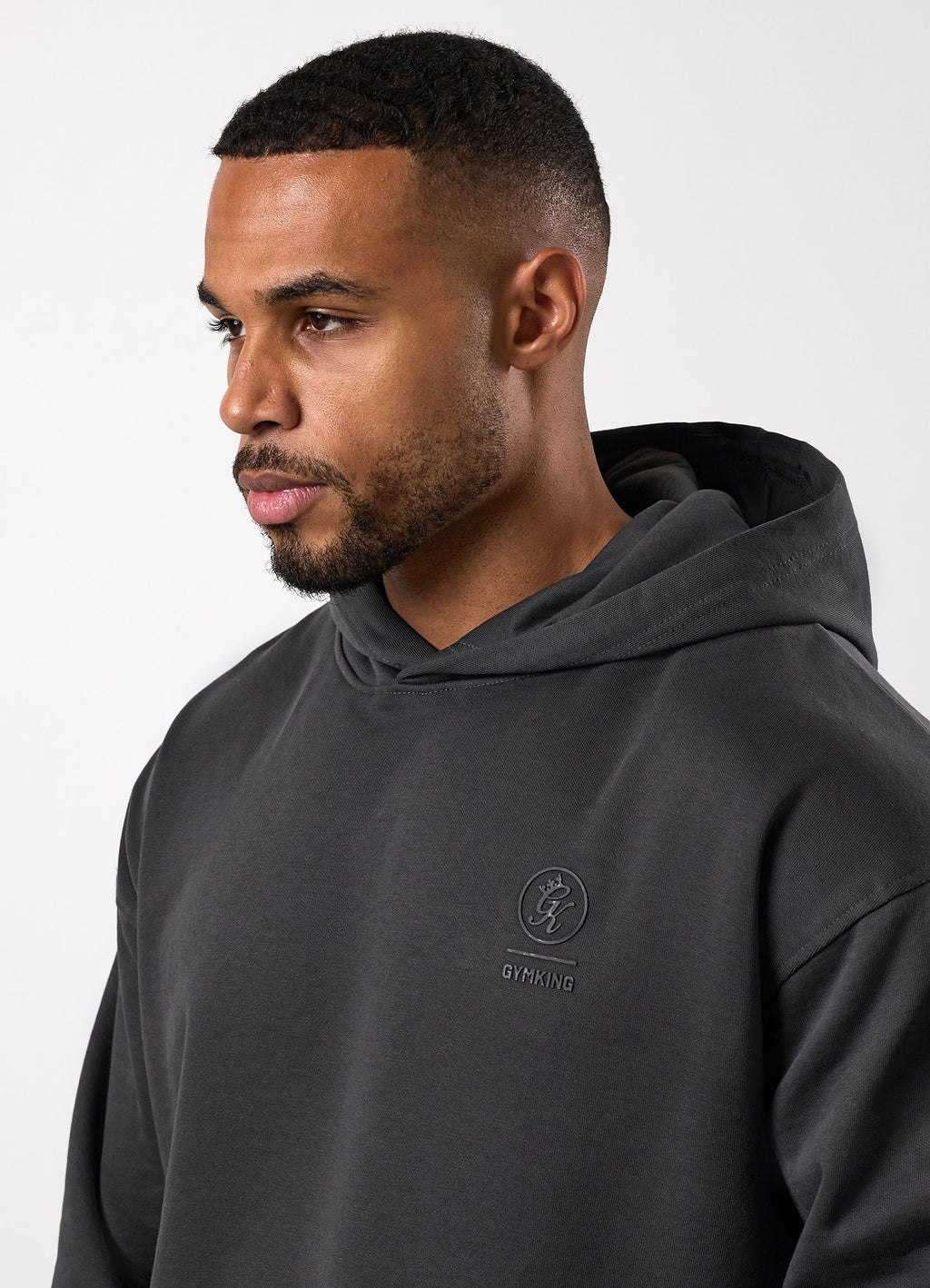 Gym King Aventus Fleece Hoodie - Dark Pewter