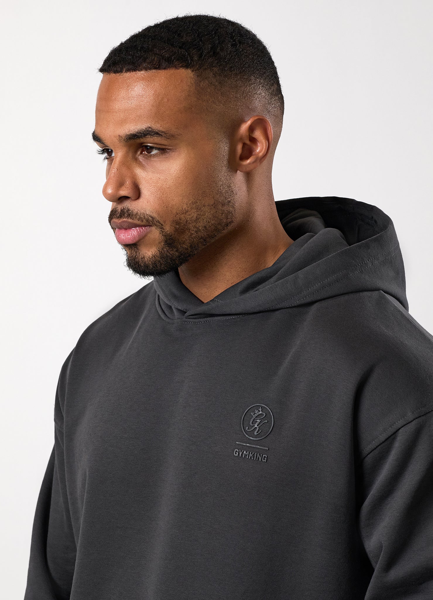 Gym King Aventus Fleece Hoodie - Dark Pewter