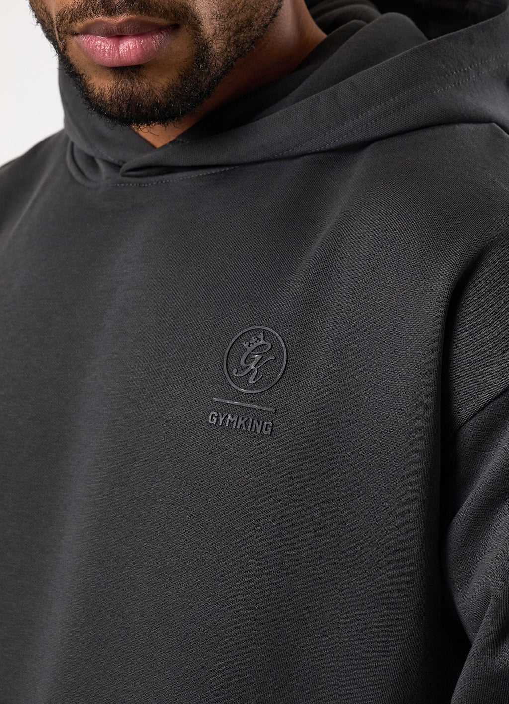 Gym King Aventus Fleece Hoodie - Dark Pewter