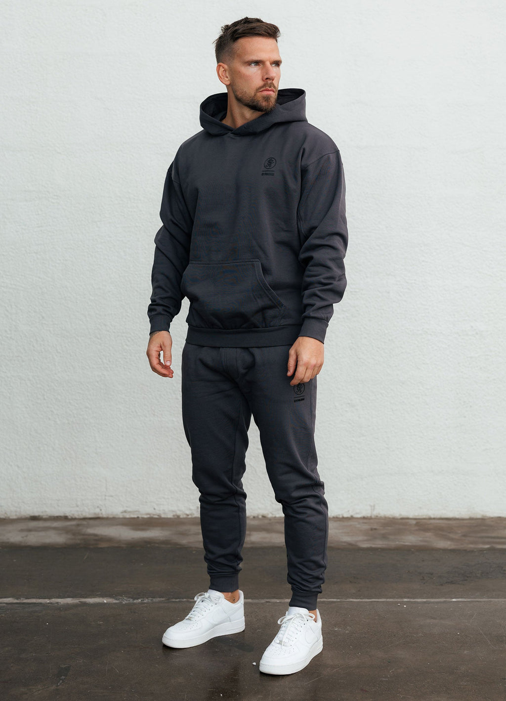 Gym King Aventus Fleece Hoodie - Dark Pewter