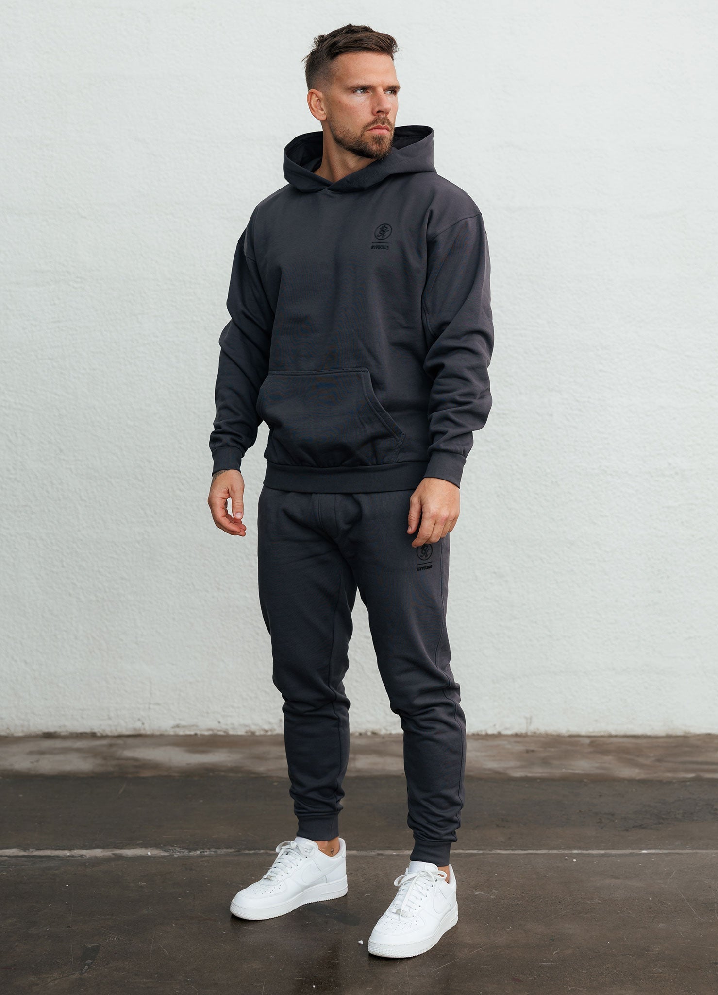 Gym King Aventus Fleece Hoodie - Dark Pewter