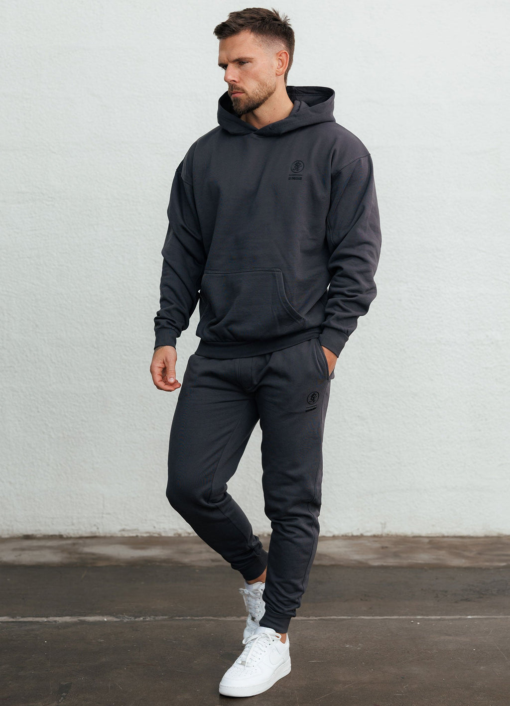 Gym King Aventus Fleece Hoodie - Dark Pewter