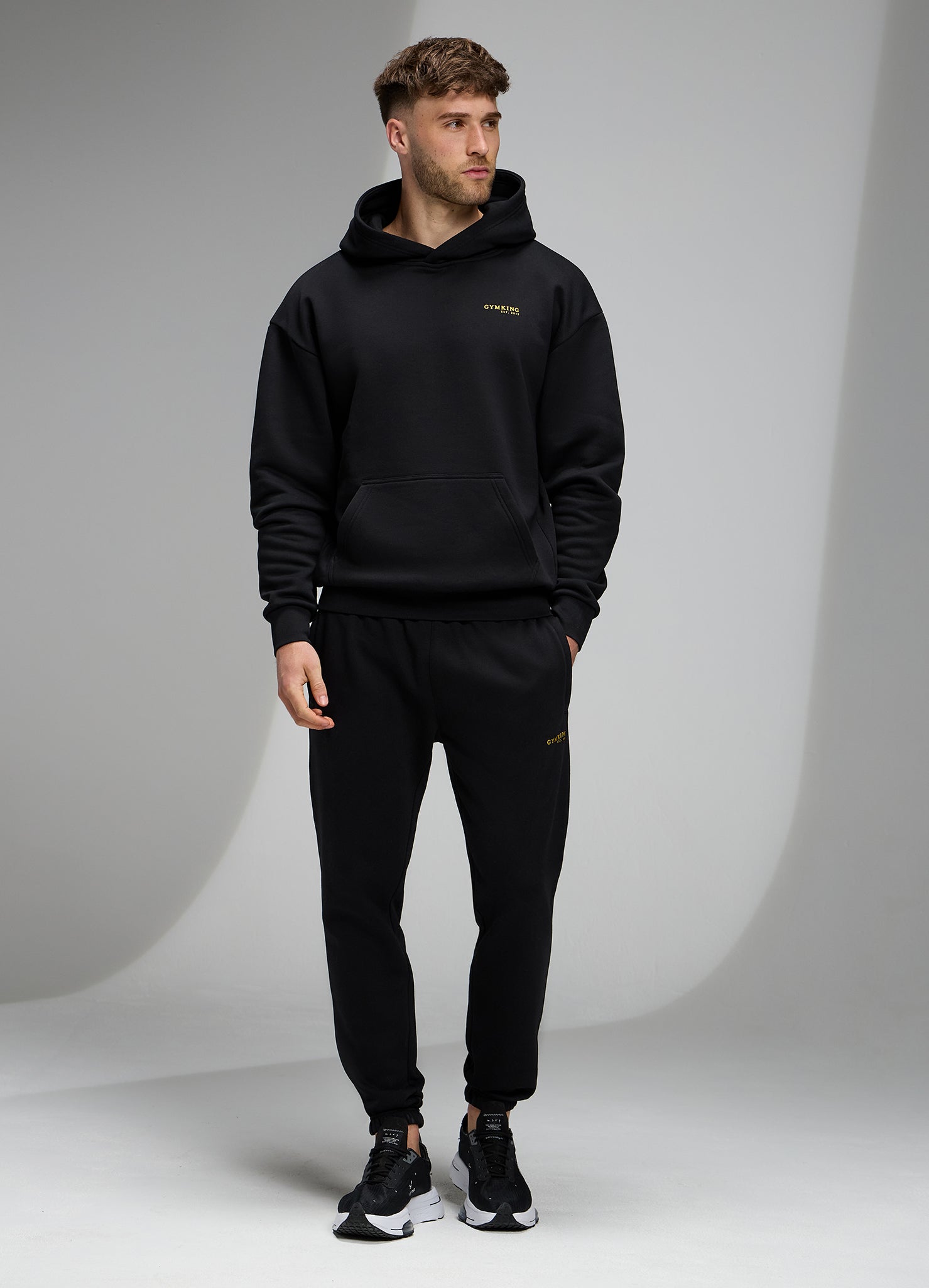 Gym King Established Relaxed Fit Hoodie - Black/Gold