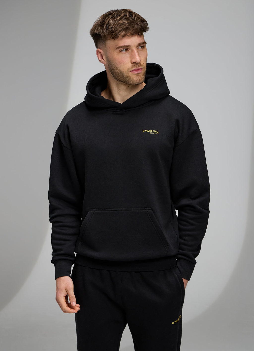 Gym King Established Relaxed Fit Hoodie - Black/Gold