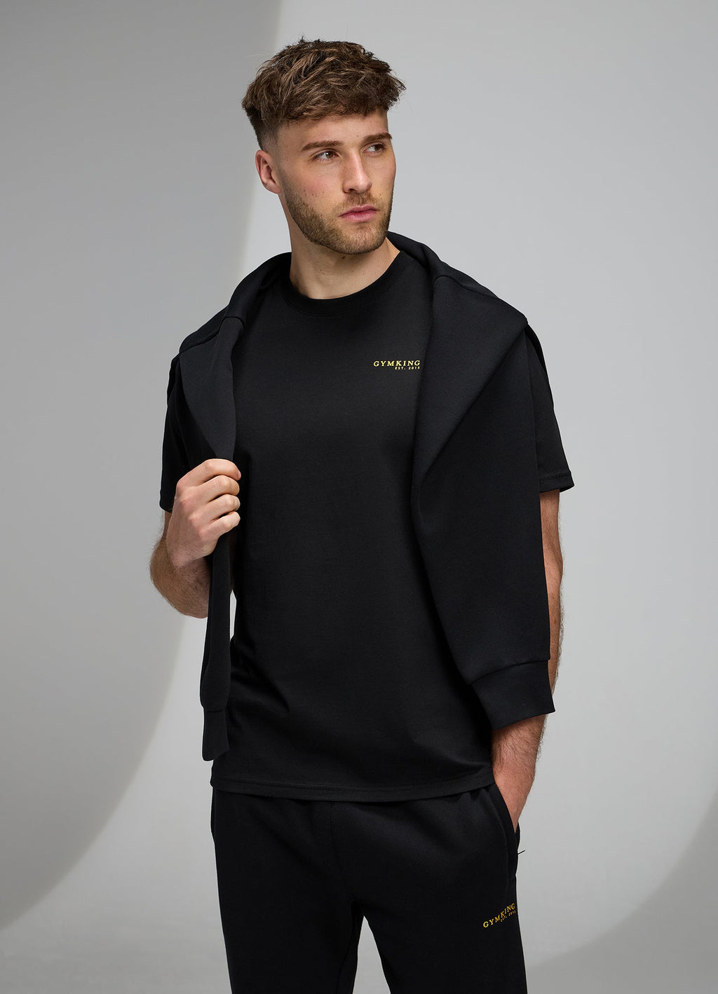 Gym King Established Relaxed Fit Hoodie - Black/Gold