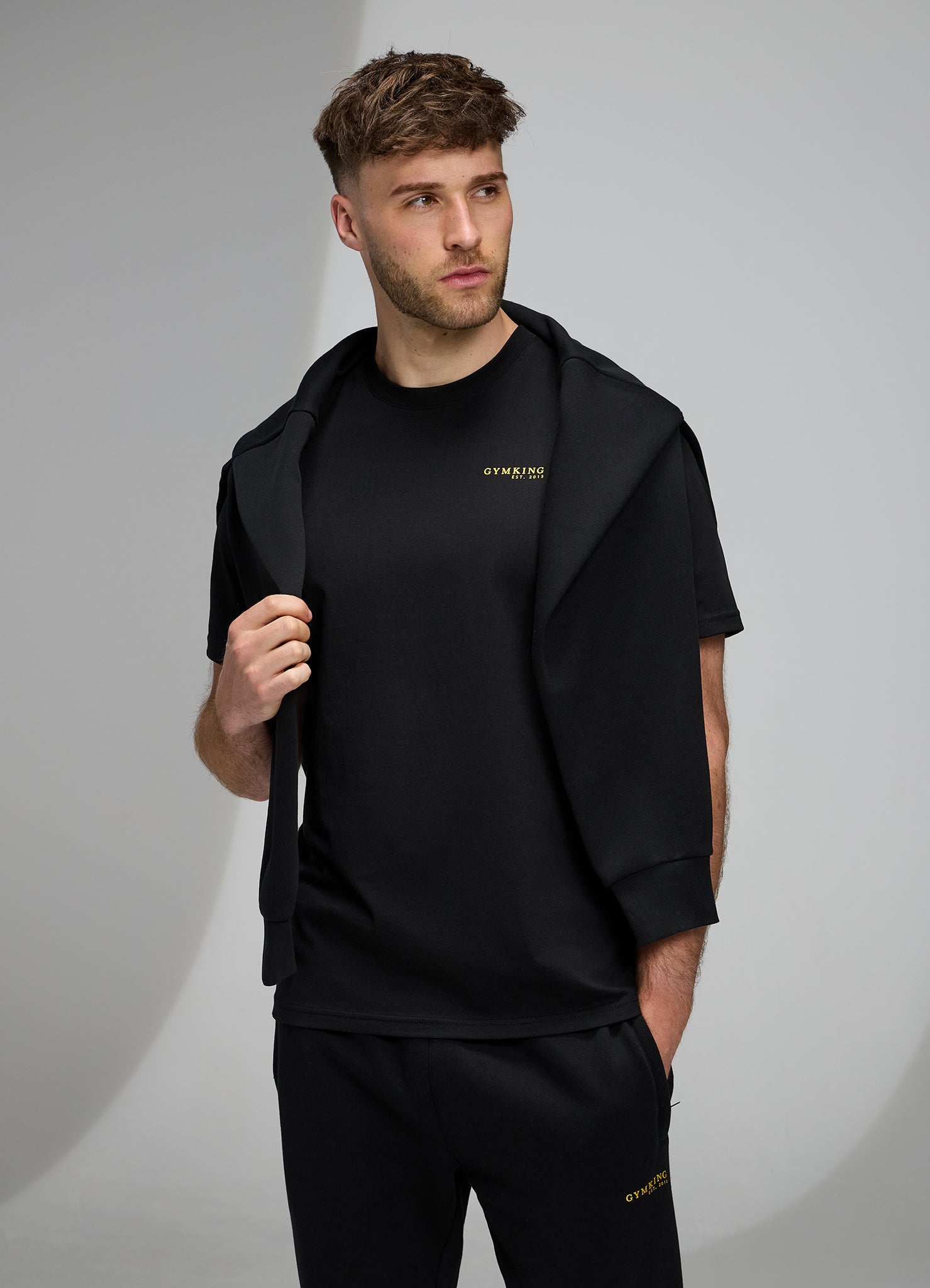 Gym King Established Relaxed Fit Hoodie - Black/Gold