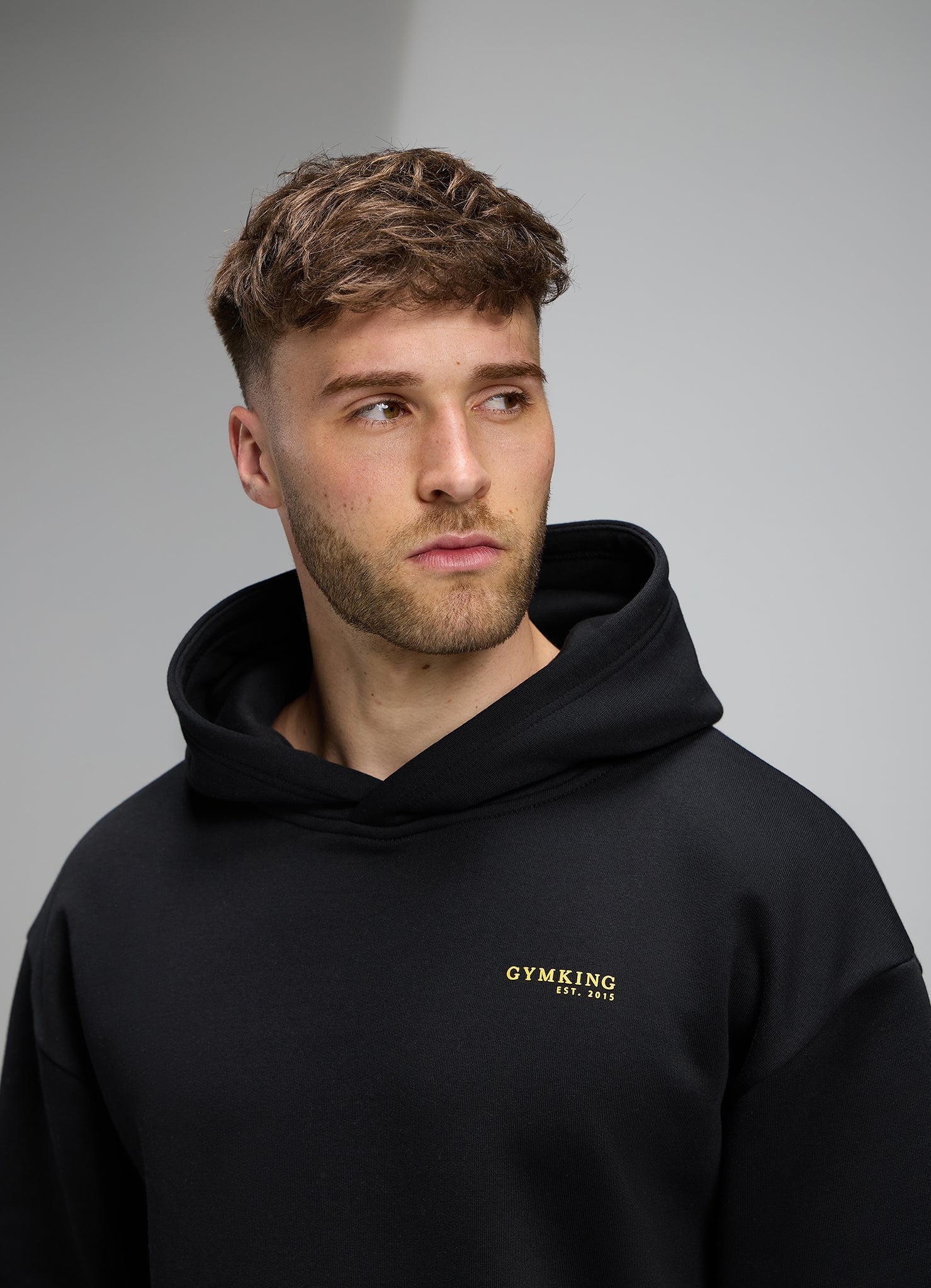 Gym King Established Relaxed Fit Hoodie - Black/Gold