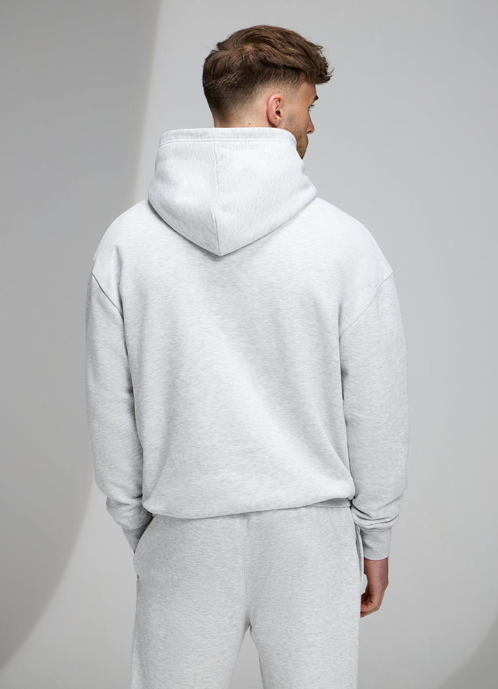 Gym King Established Relaxed Fit Hoodie - Snow Marl
