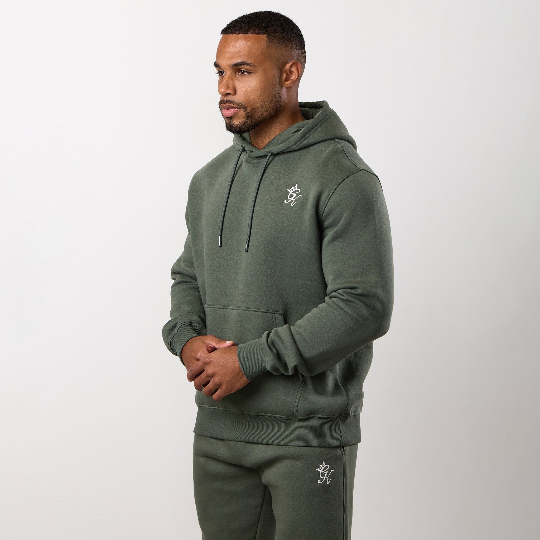 Gym King Fundamental Fleece Hoodie - Deep Olive