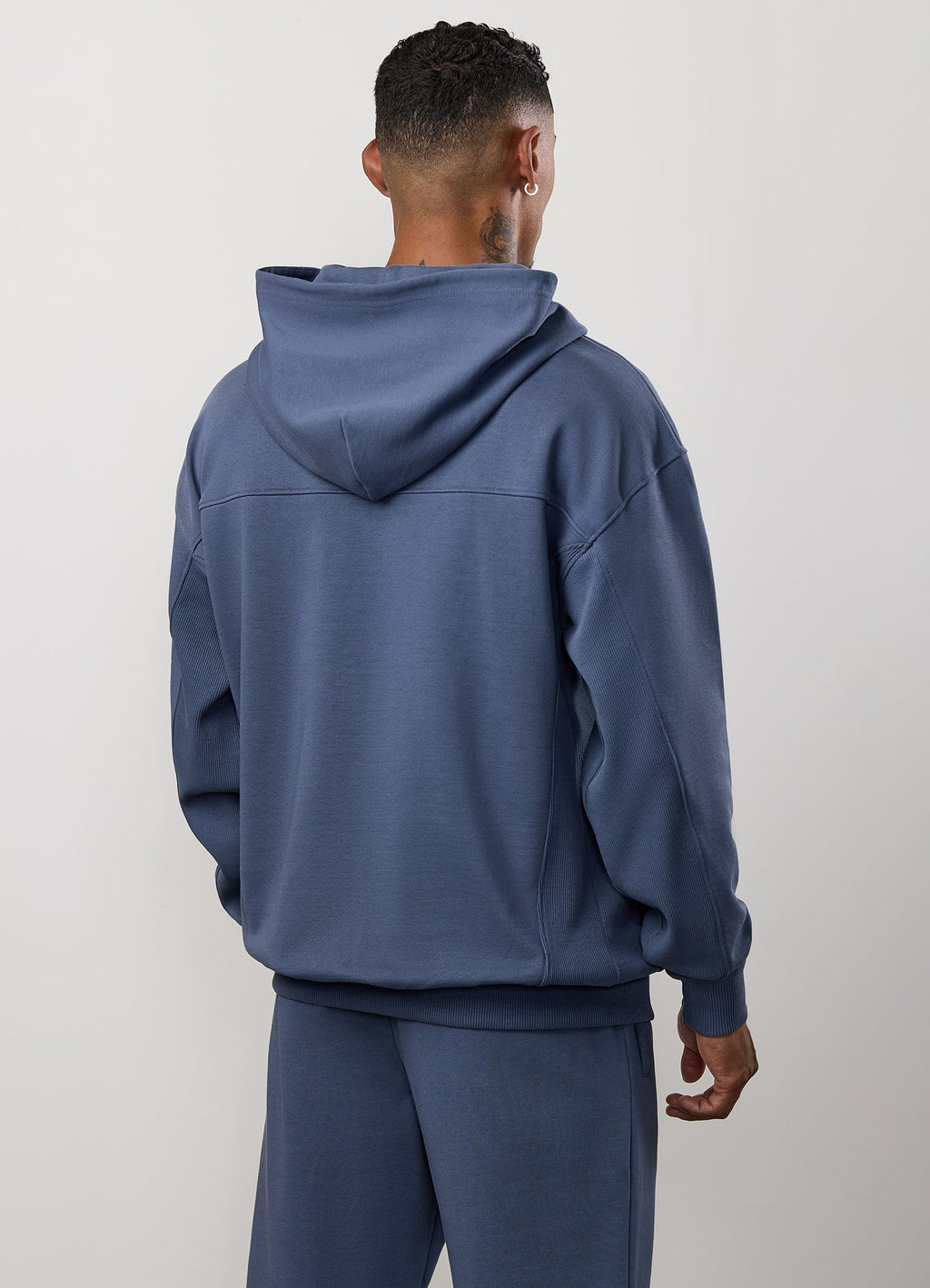 Gym King Linear Loopback Hoodie - Deep Sea Blue