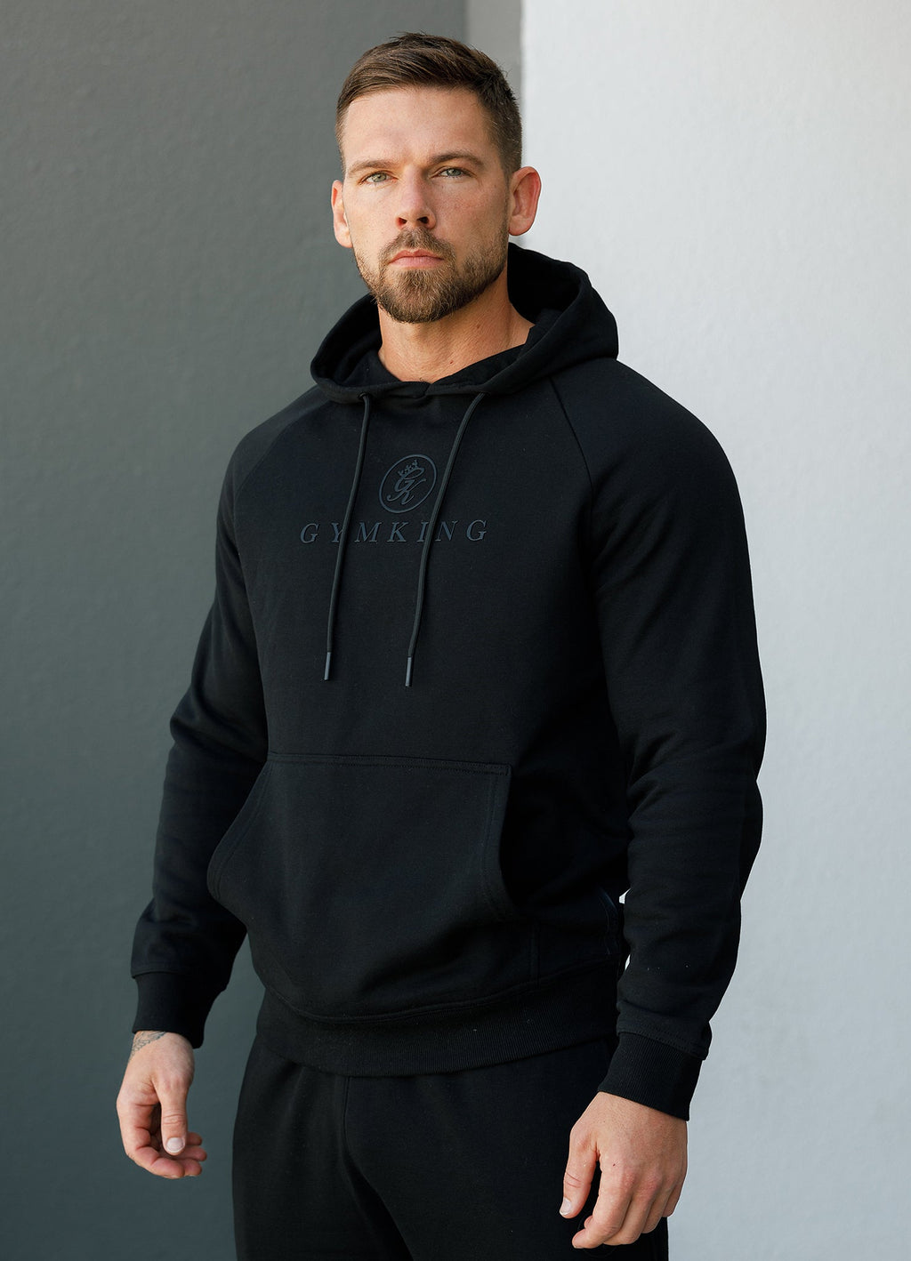 Gym King Pro Hoodie - Black/Black