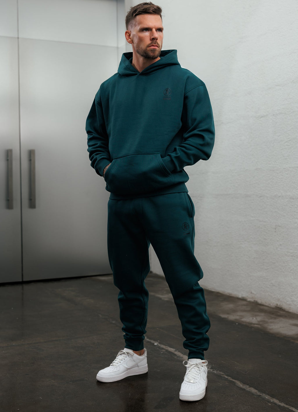Gym King Aventus Fleece Hoodie - Deep Forest Green