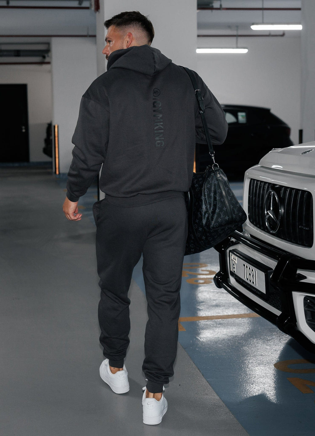 Gym King Aventus Fleece Hoodie - Dark Pewter