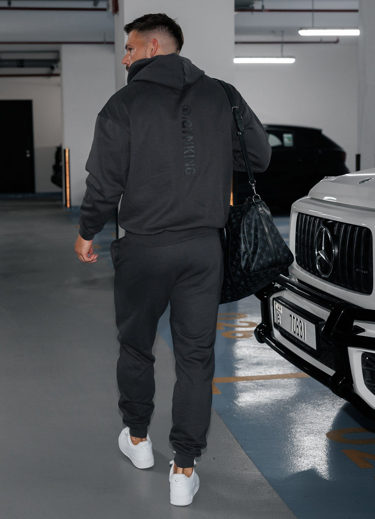 Gym King Aventus Fleece Hoodie - Dark Pewter