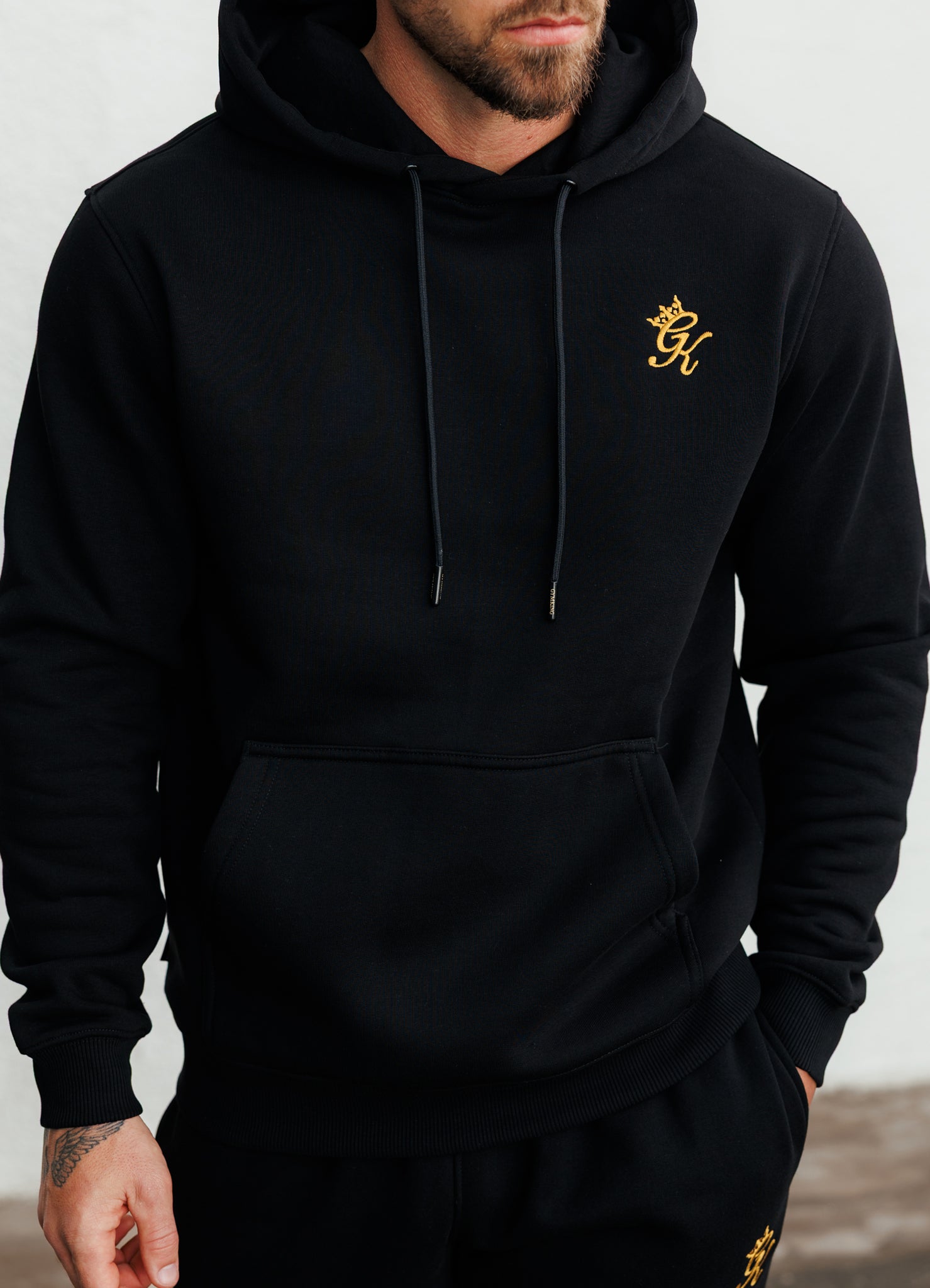 Gym King Fundamental Fleece Hoodie - Black/Gold