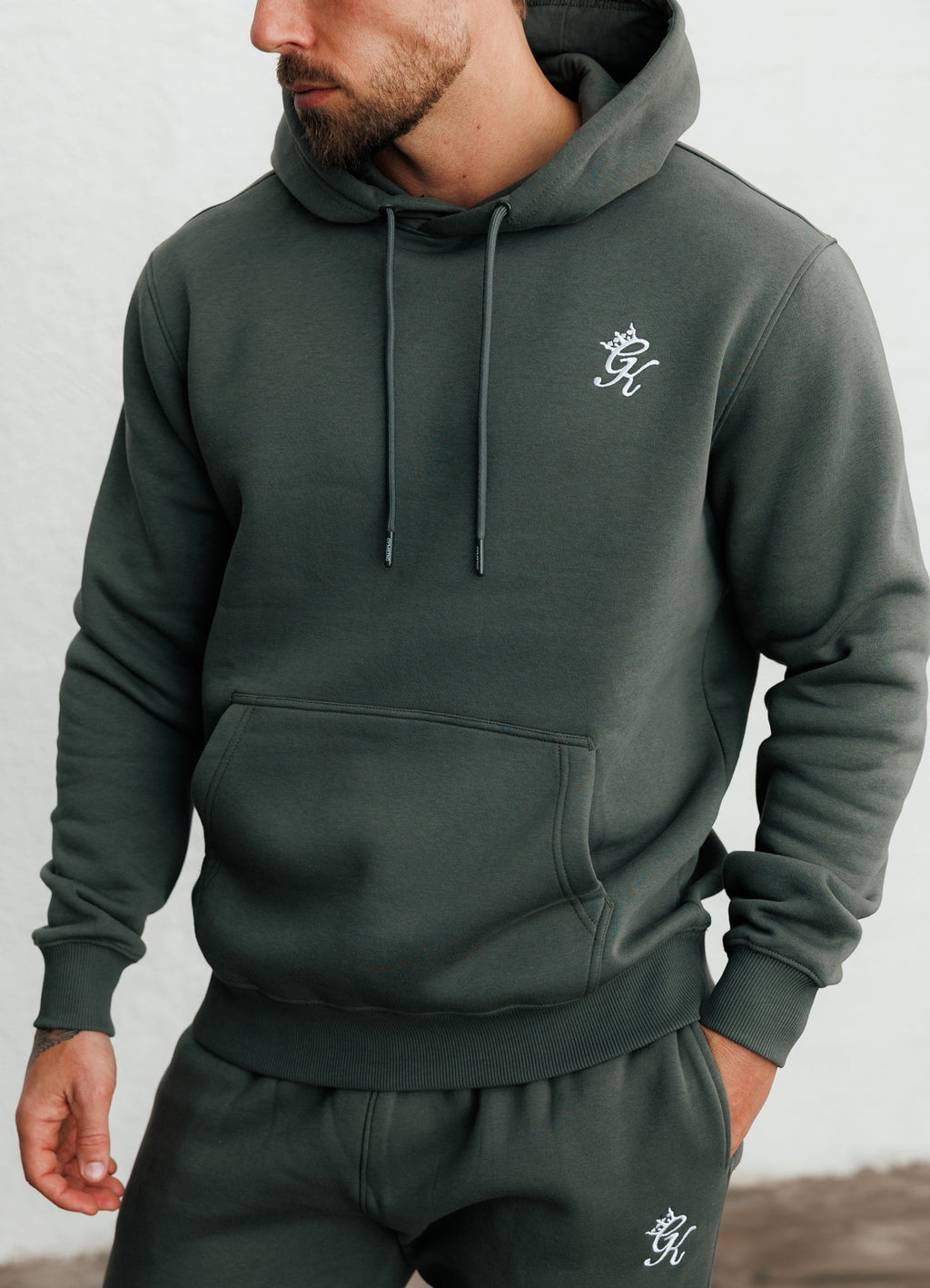 Gym King Fundamental Fleece Hoodie - Deep Olive