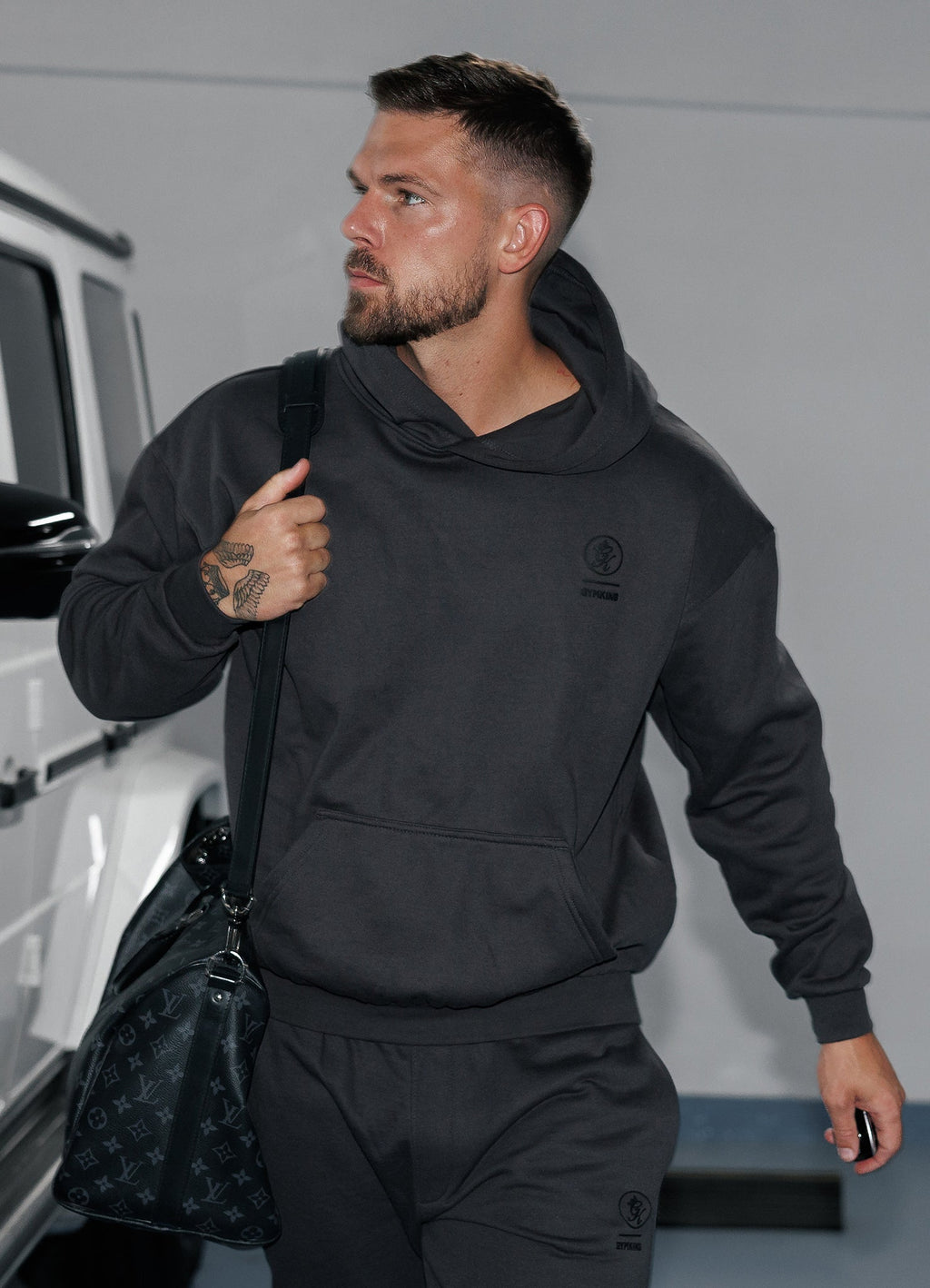 Gym King Aventus Fleece Hoodie - Dark Pewter