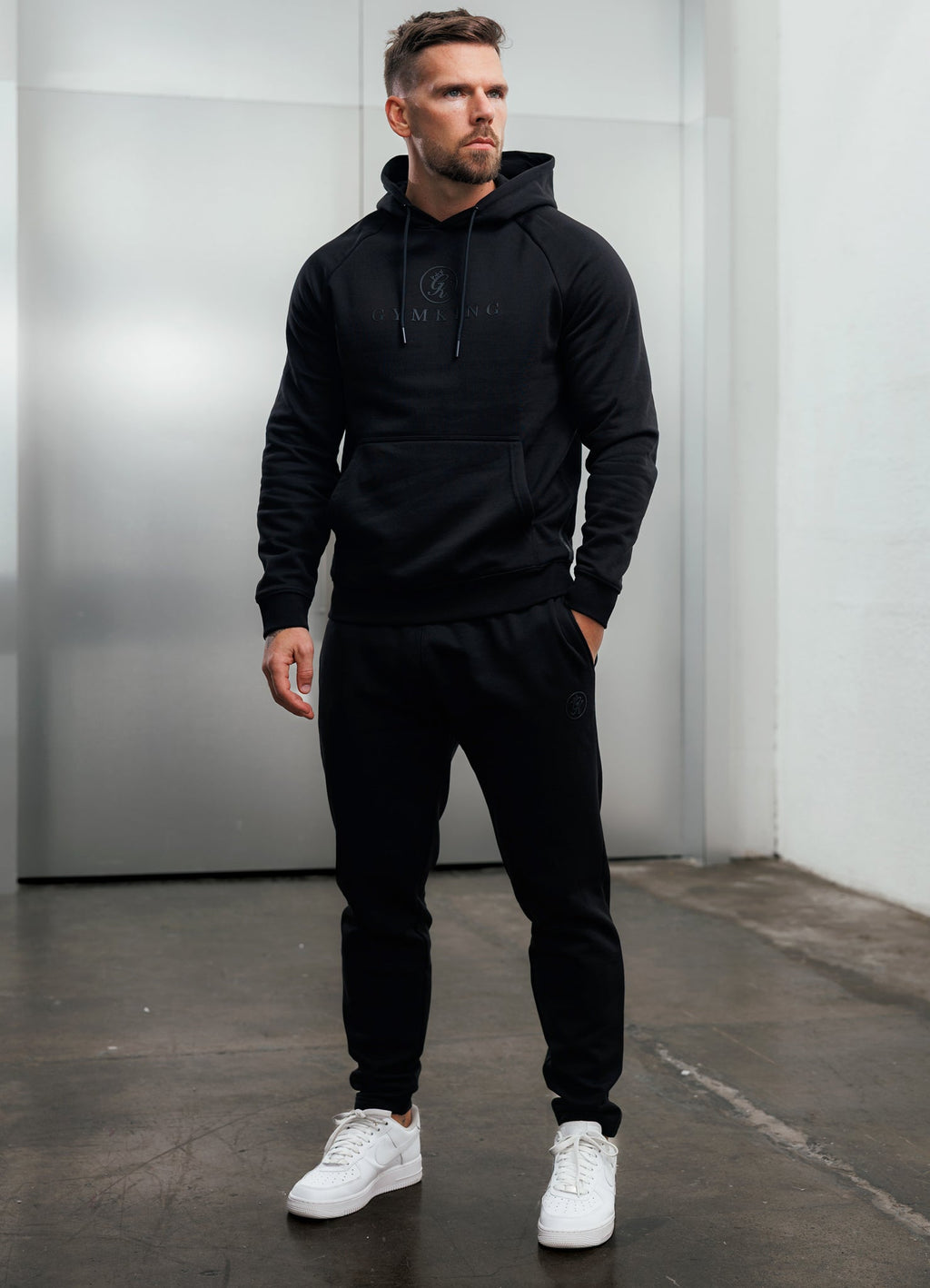 Gym King Pro Hoodie - Black/Black