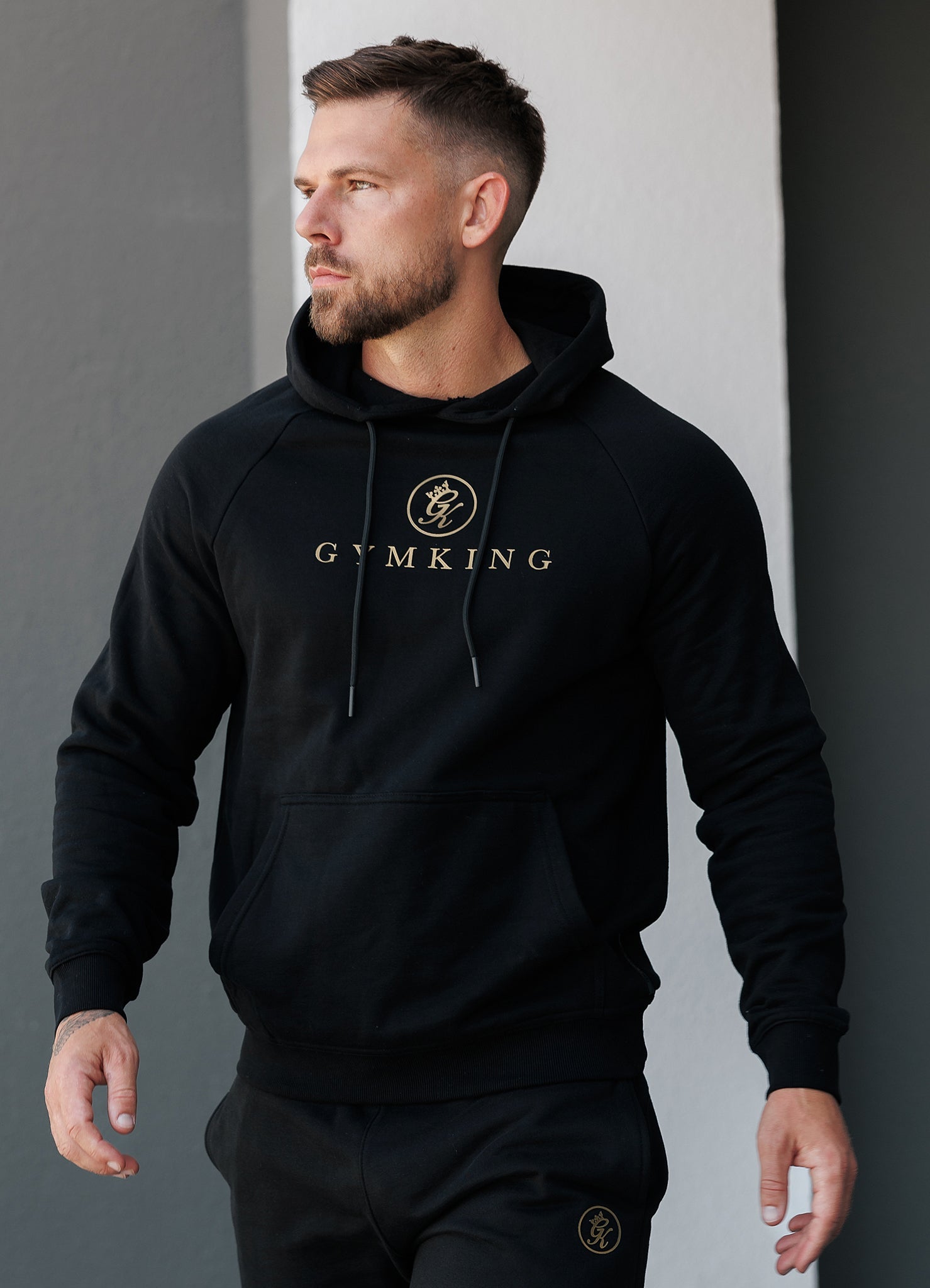 Gym King Pro Hoodie - Black/Gold